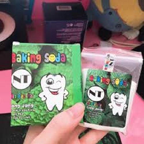 BỘ 2 Gói Bột Làm Trắng Răng Baking soda Mix Bạc Hà 50g x 2 gói