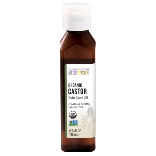 [Mẫu Mới]Dầu Thầu Dầu Castor Oil Organic Aura Cacia 118Ml