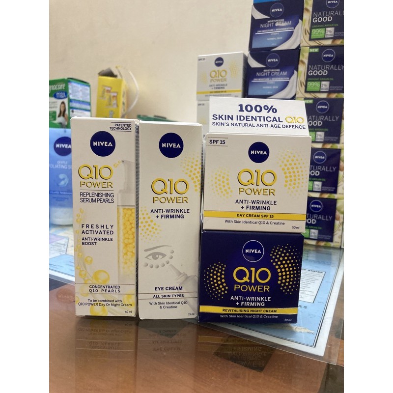 [Bill Boots Uk]Bộ Dưỡng Da Nivea Q10 Kem Ngày Kem Đêm Serum Kem Mắt