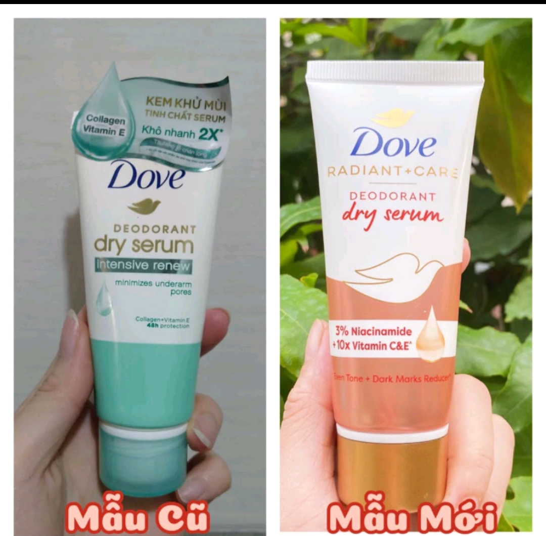 Kem khử mùi Dove tinh chất serum dành cho nữ dưỡng da sáng mịn 50ml/40ml