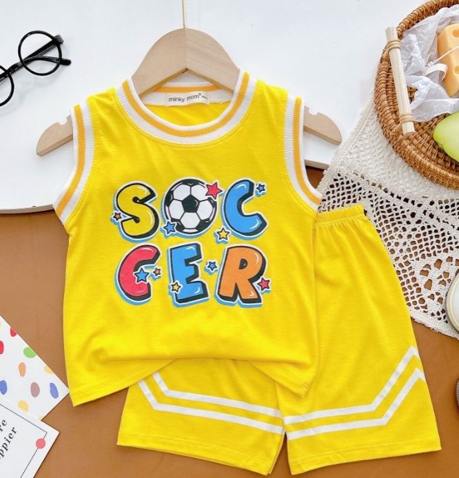 Bộ Quần Áo Ba lỗ Trẻ Em Hiệu Minky Mom Thun Lạnh thiết kế thể thao Cho bé Từ 0-8 Tuổi (8-27 Kg)- Mã: BL-IN52