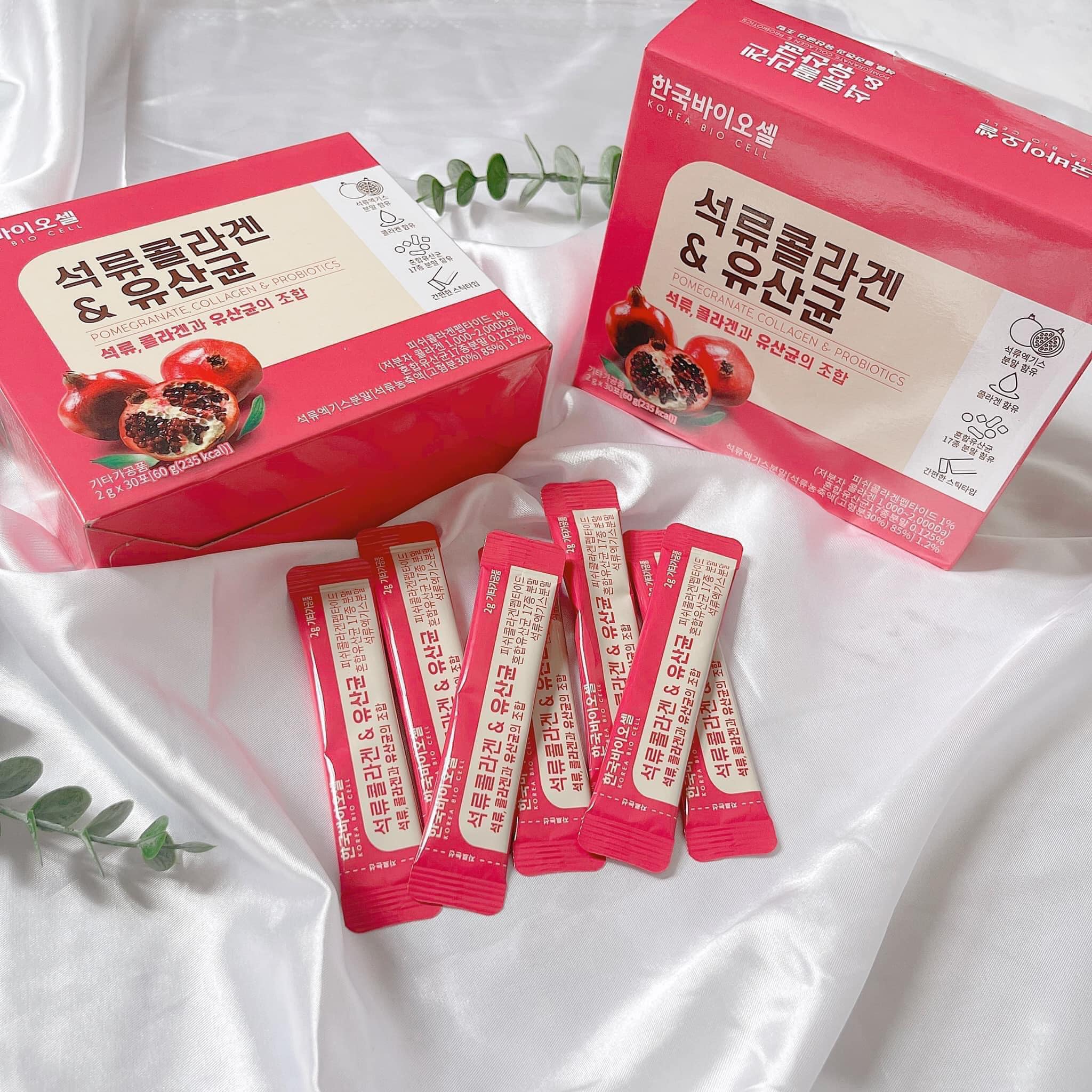 HỘP 30 GÓI – Collagen Lựu Đỏ Hàn Quốc – COLLAGEN CHO MẸ SAU SINH CHO CON BÚ