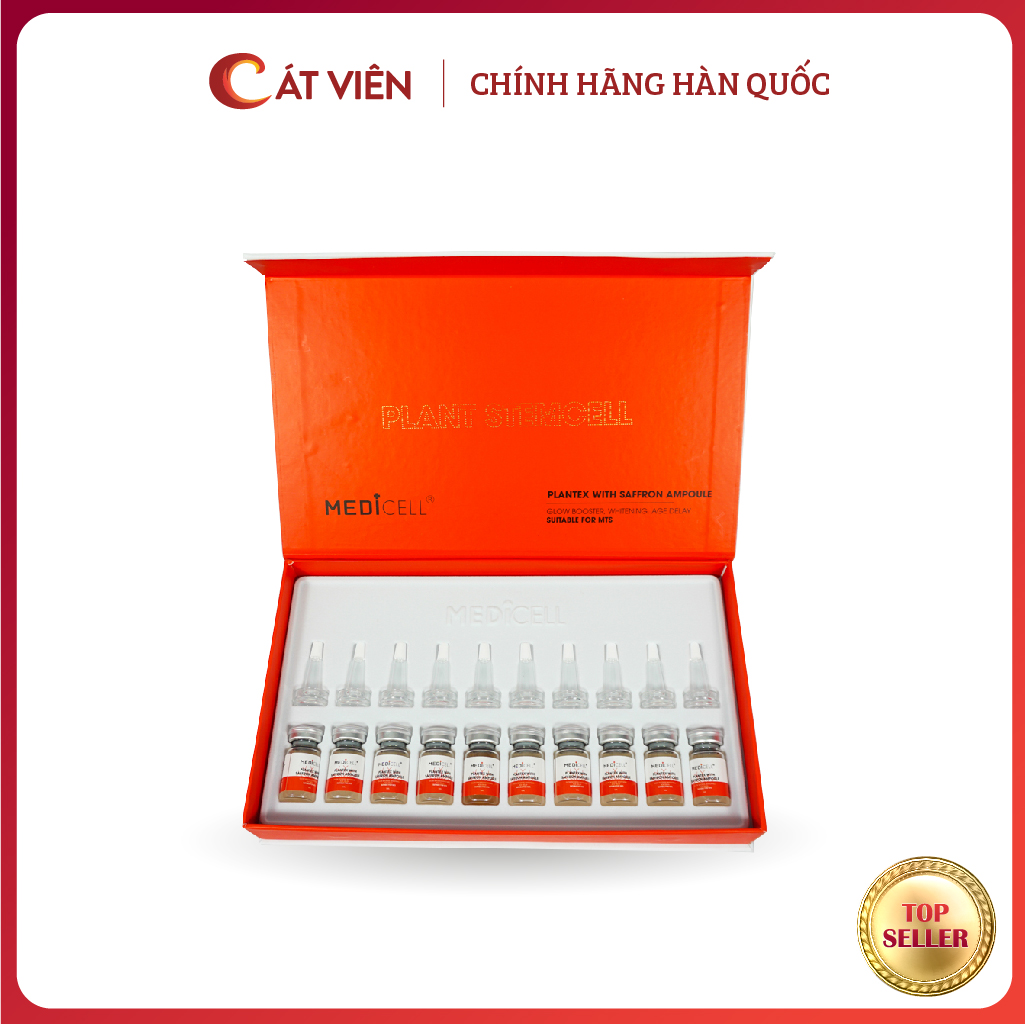 Tế Bào Gốc Kiềm Dầu Hết Mụn Saffron Medicell Điều Tiết Dầu Nhờn Cải Thiện Mụn Trứng Cá Mụn Đầu Đen Mụn Cám Làm Sáng Da Mờ Thâm Sạm - 1 Hộp 10 Lọ X 5Ml