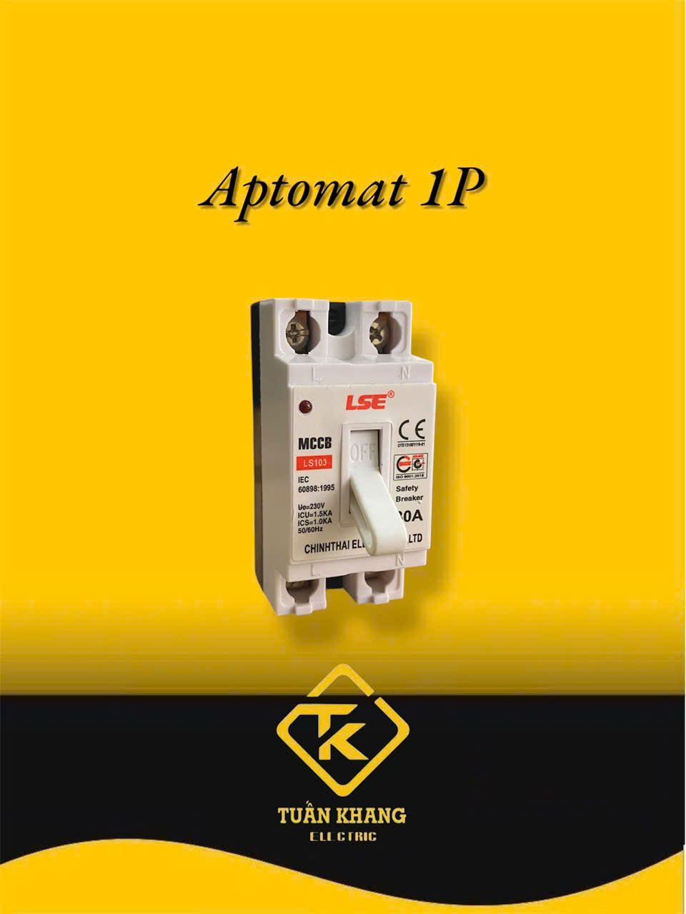 CB CÓC LSE- Cầu dao tự động cầu dao an toàn LS103 Trắng