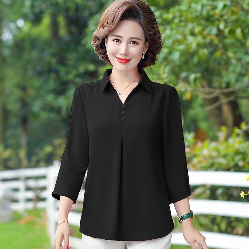 Áo Sơ Mi Nữ Trung Niên A85 - Áo kiểu cho người lớn tuổi trung tuổi U40 U50 U60 U70 - Shop thời trang