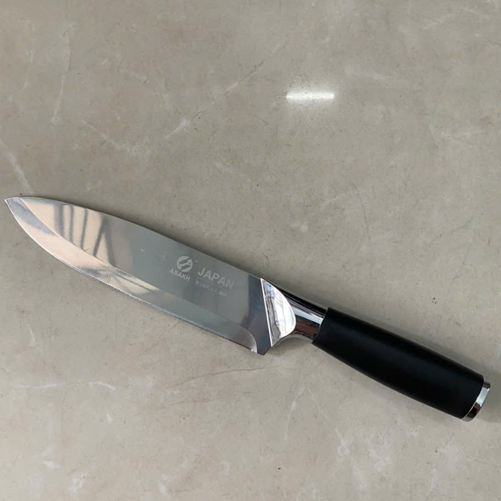 Dao cắt thịt đông - dao thái thịt của Nhật-Lưỡi dao làm bằng inox 304 chuẩn Japan. Cán giã gỗ tròn-X