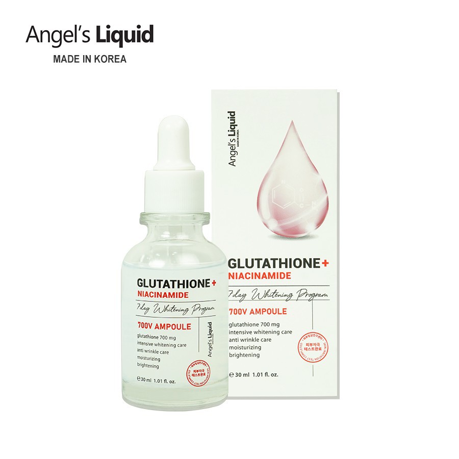 Tinh Chất Trắng Da Giảm Thâm Mụn Angel’s Liquid 7 Day Whitening Program Glutathione + Niacinamide 700V Ampoule