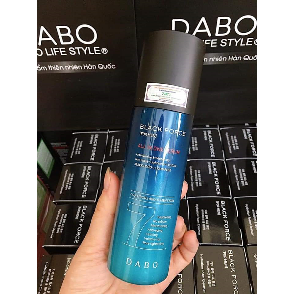 Tinh Chất Dành Cho Nam Dabo Black Force Serum - Dưỡng Trắng Ẩm Đàn Hồi Da 120Ml