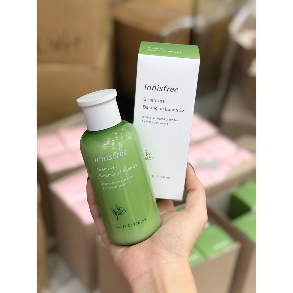 Sữa Dưỡng Ẩm Da Innisfree Trà Xanh Lotion 160Ml Cấp Ẩm Căng Bóng Da