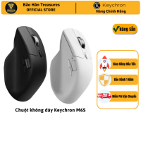 Chuột không dây Keychron M6S All Silent PixArt 3395/ 3311 Wireless 1K Con Lăn Thép - Hàng Chính Hãng
