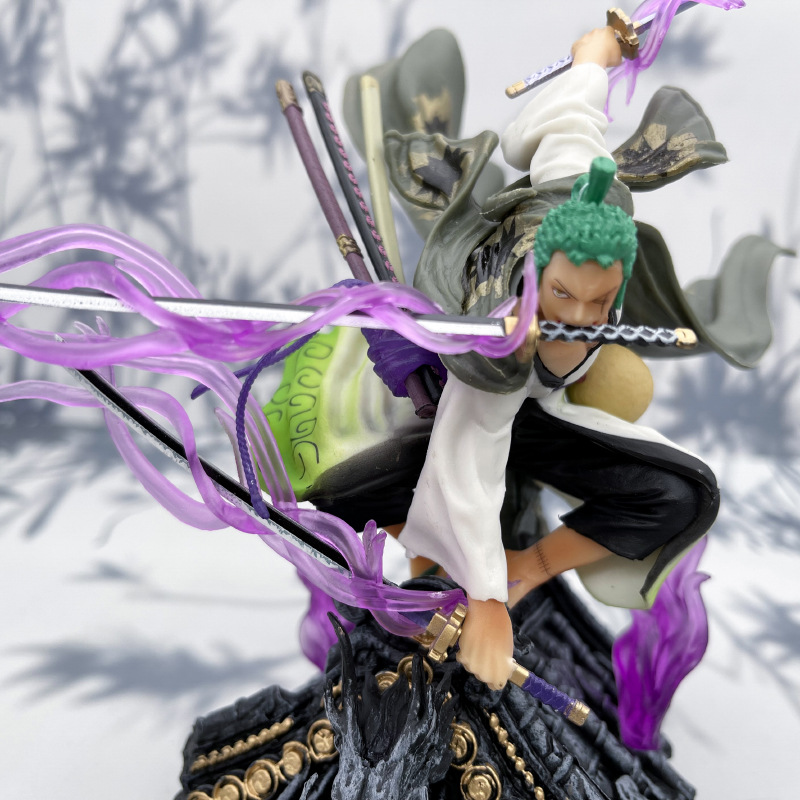 Mô Hình Zoro Wano 22cm Mái Nhà 3 Kiếm full haki Mô hình One Piece Cao Cấp Figure  Anmie One Piece Lu
