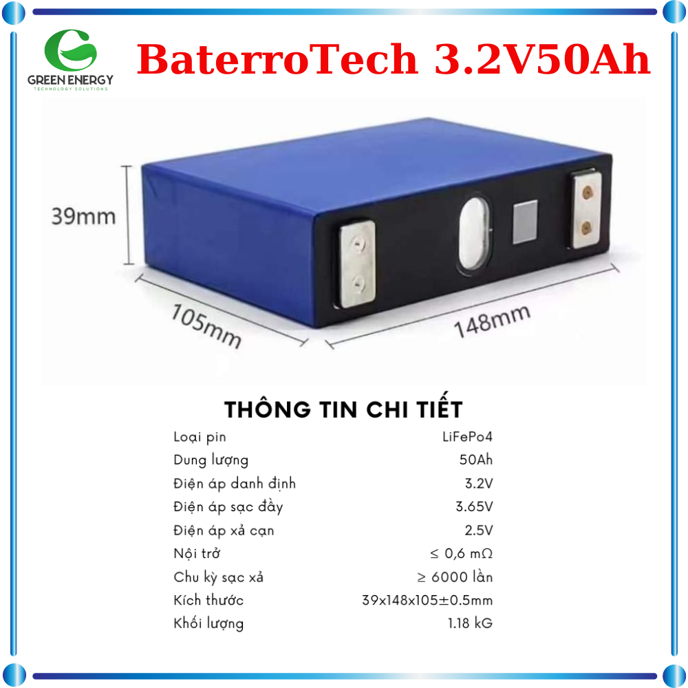 Pin Lithium Sắt Phốt Phát LifePo4 EVE 3.2V 50Ah 100Ah 280Ah