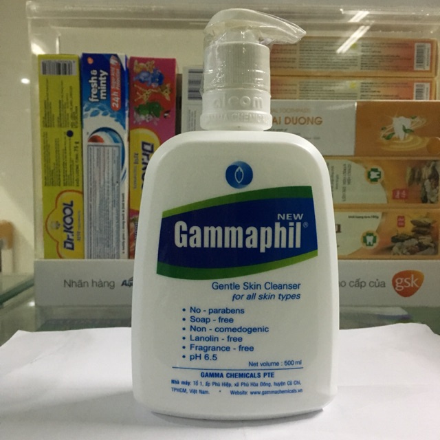 Sữa rửa mặt chuyên dụng Gammaphil Gentle Skin Cleanser - Chai 500ml