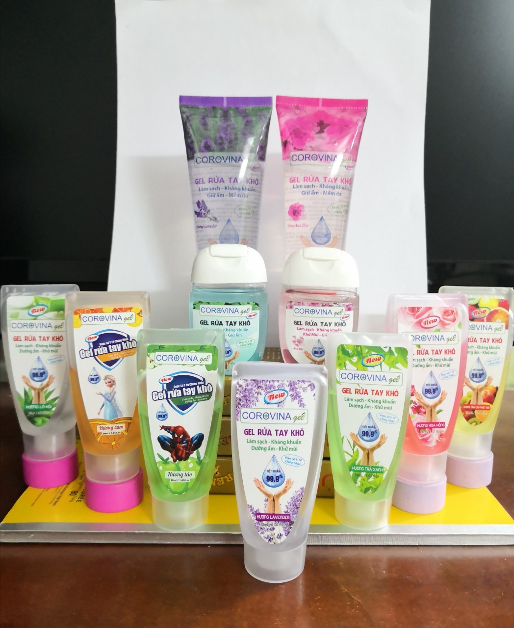 [Hcm][Mua 5 Tặng 1] 05 Tuýp Gel Rửa Tay Khô Corovina 75% Cồn Diệt Khuẩn 99.9% Hương Cam Kid Sở Y Tế Chứng Nhận