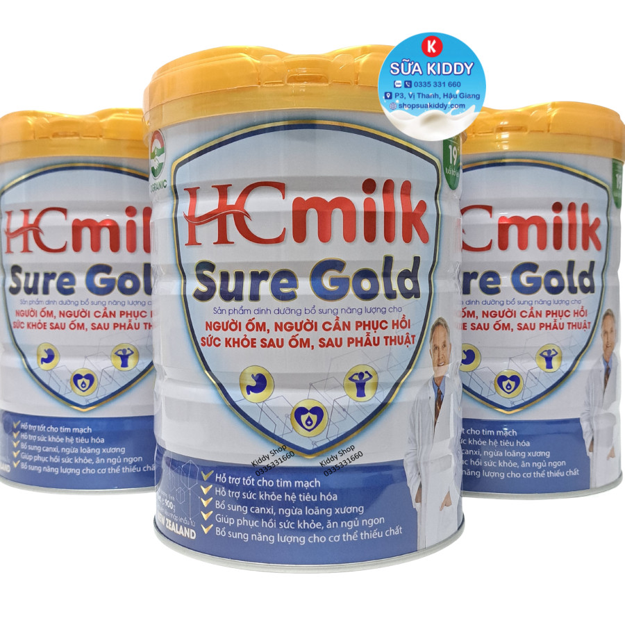 Sữa phục hồi HC MILK SURE GOLD 900G cho người bệnh người sau phẫu thuật sau sinh (kiddy)