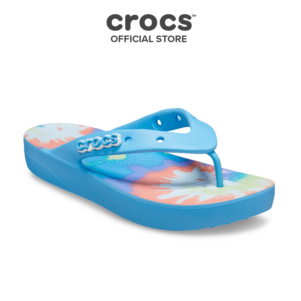 Dép Xỏ Ngón Nữ Crocs Platform Tie Dye Classic - Oxygen