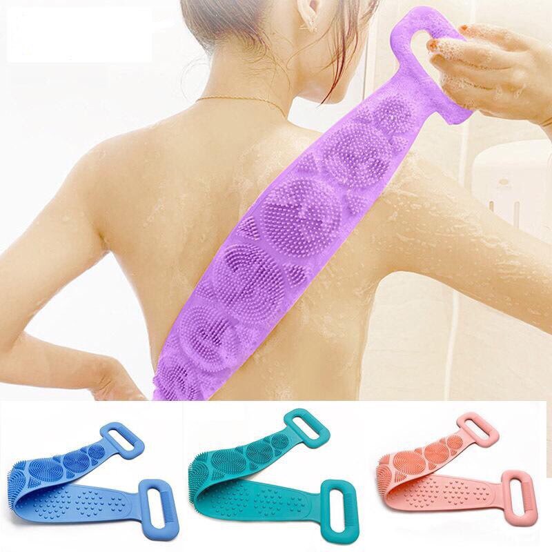 Dây Chà Lưng Silicone Tẩy Tế Bào Chết Giúp Lưu Thông Máu Dây Tắm Chà Lưng 2 Mặt Silicone Đài Loan Gd273 - Chalung - Silicon