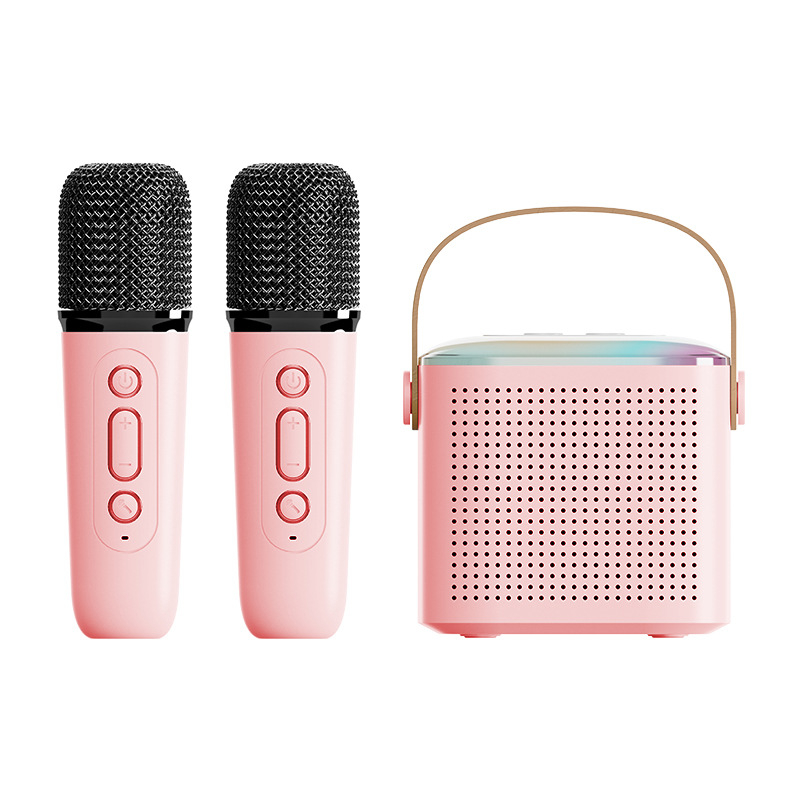 Betty Loa Bluetooth không dây mini karaoke di động với 2 micrô thẻ nhớ có thể cắm được