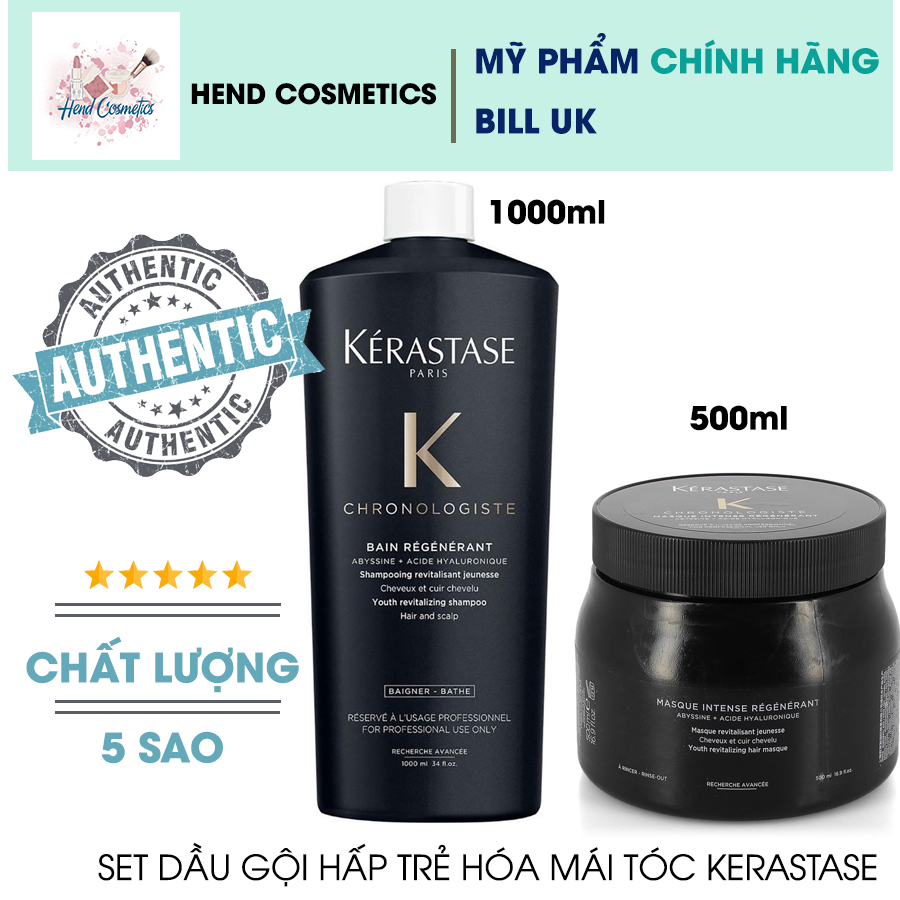 Bộ Dầu Gội Xả Kerastase Bain Chronologiste Régénérant 100Ml+ Masque 500Ml