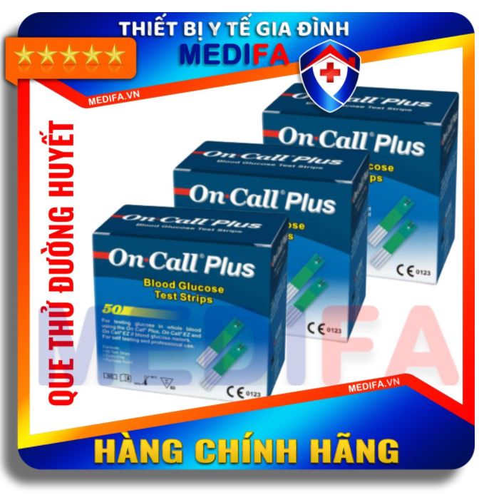 [Date Xa] Hộp 50 Que Thử On - Call Plus Mỗi Hộp 2 Lọ 25 Que Thử Có Chip Mã Que Thử Chính Hãng Acon