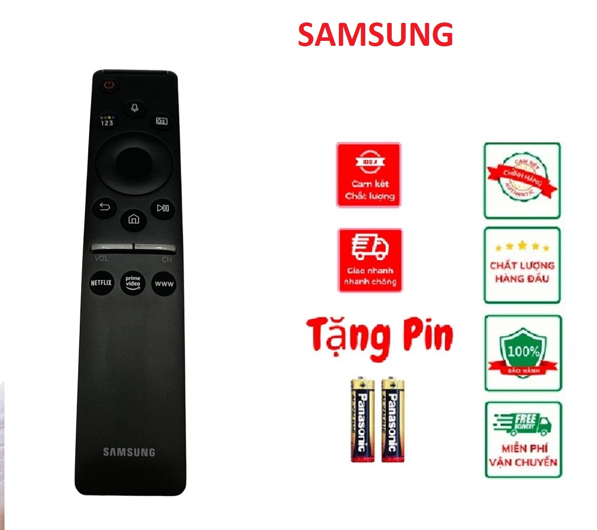 Điều khiển tivi samsung giọng nói Remote samsung giọng nói RU7400 màn hình 50inch