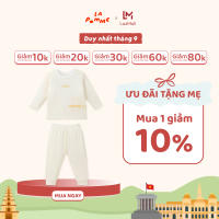 Bộ dài tay La Pomme ngày vui nhộn - Sợi Petit Soyeu thoáng mát – Bé trai/gái - 6M - 5Y