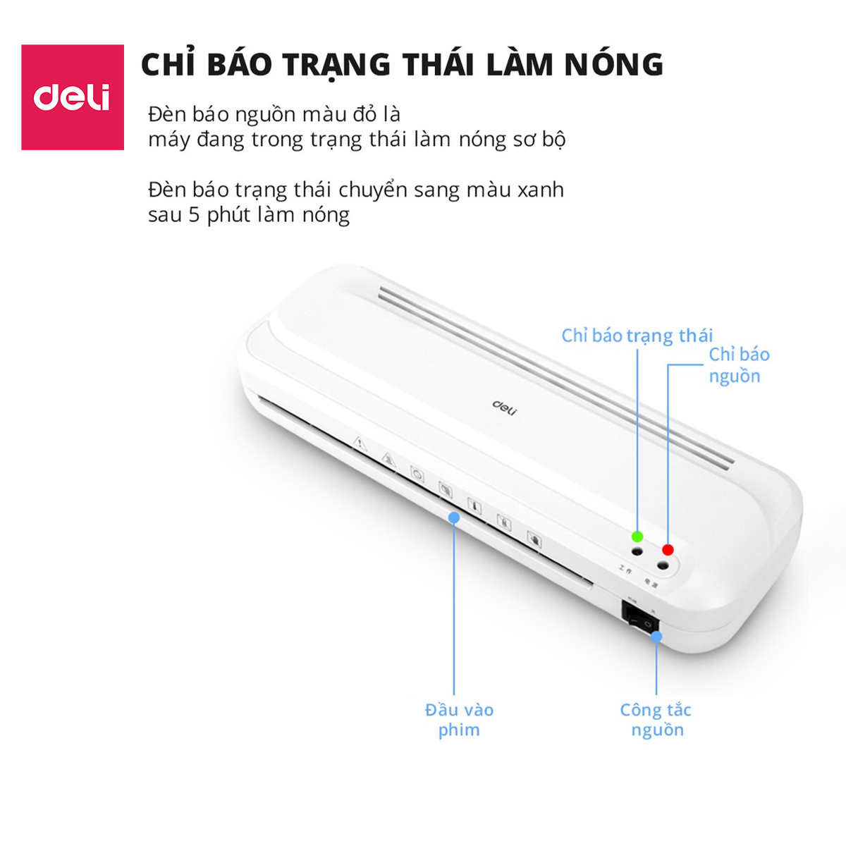 Máy ép nhựa dẻomàng plastic A4 chính hãng Deli E2132