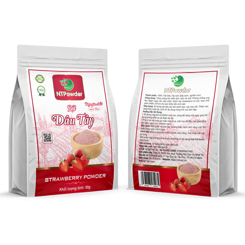 Bột Trái Cây / Bột Rau Củ sấy lạnh NTPowder túi 50gr - Bột rau củ ăn dặm cho bé bổ sung chất xơ - Bộ