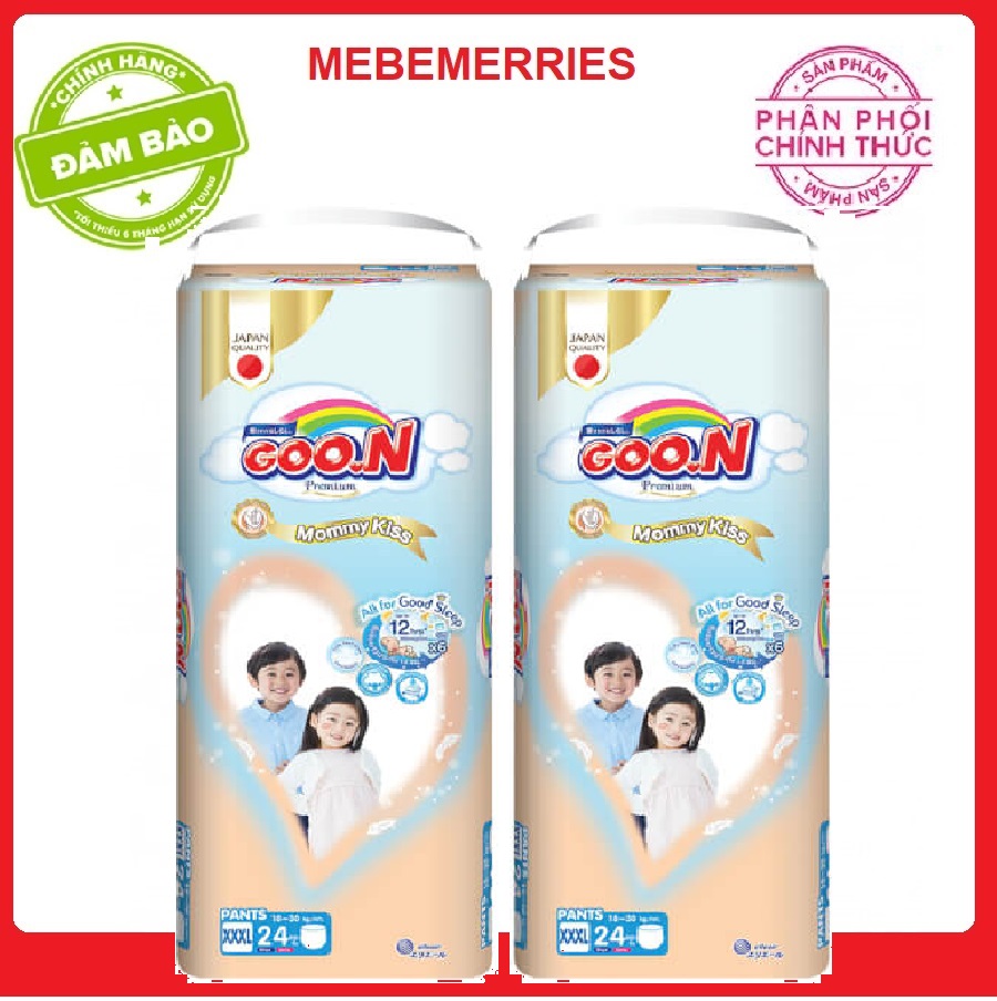 Bỉm - Tã quần Goon mới size XXXL 24 miếng (cho bé 18-30kg)