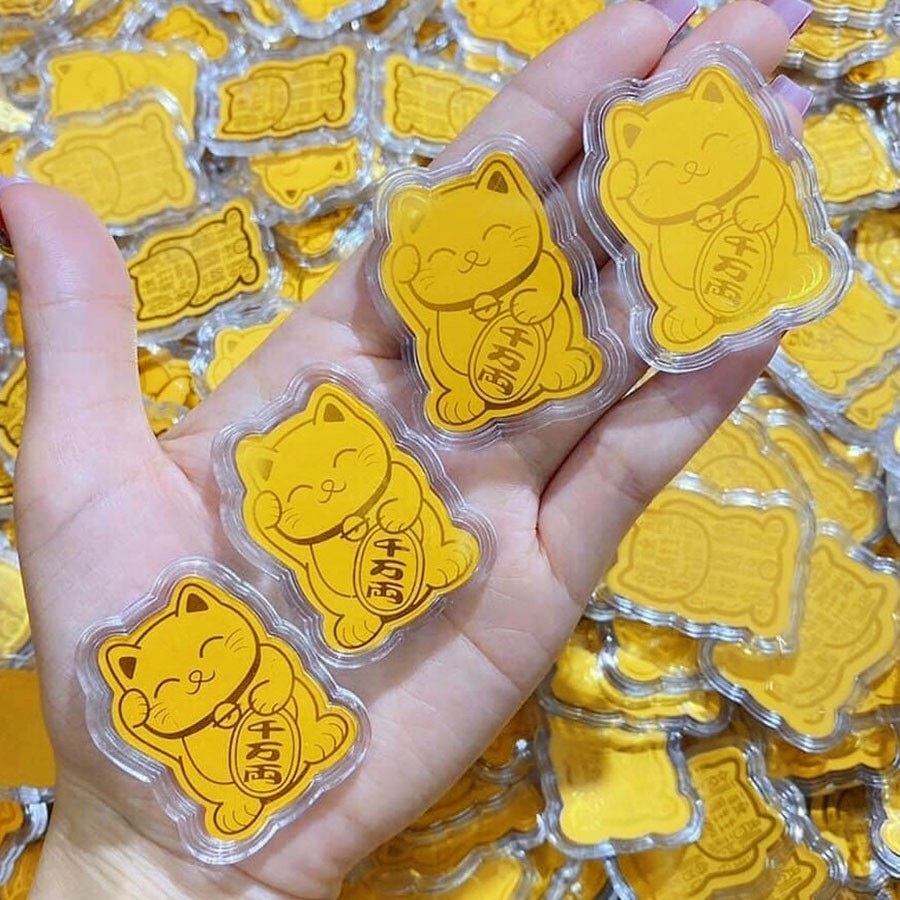 1 Miếng dán mèo thần tài may mắn