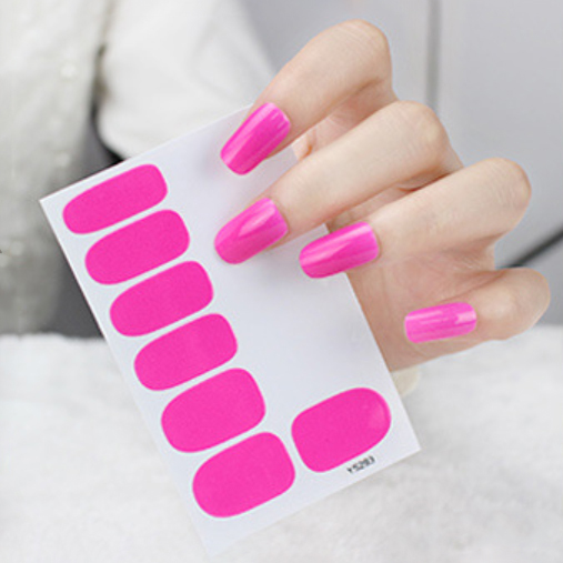 Bộ sticker dán móng tay 3D trơn đơn giản đẹp