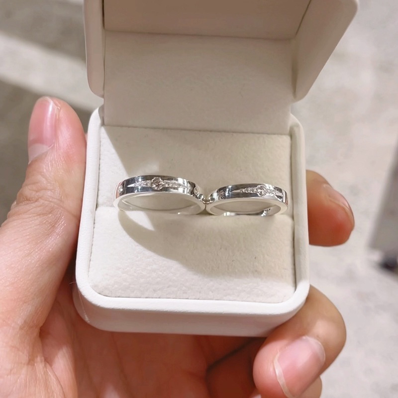 Nhẫn cặp nhẫn đôi bạc đính đá cá tính NC0105 tình yêu nam nữ - Mina Jewelry trang sức bạc thật