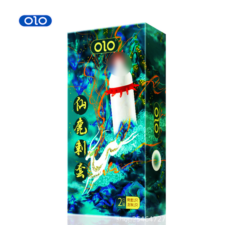 Bao Cao Su Olo Song Long Râu Bi Đặc Biệt + Bi Silicon 1.5cm Nhiều Gel Bôi Trơn Size 52mm Ôm Vừa Vặn 
