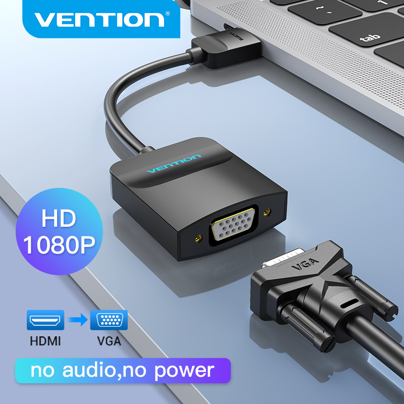 Vention HDMI to VGA Adapter 1080P 60Hz with Audio and Power for Laptop Monitor Xbox PS4 TV Projector