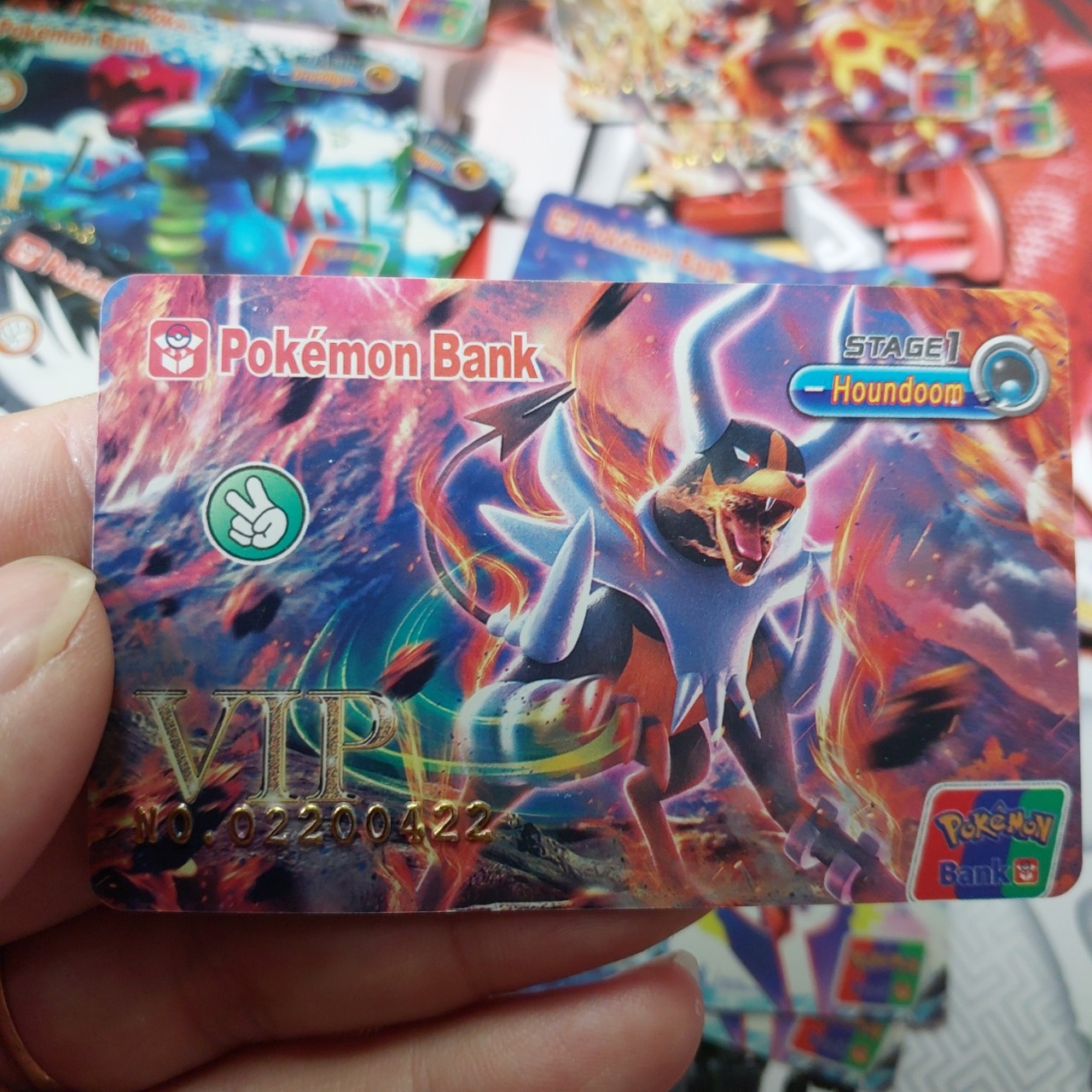 [PVC]Thẻ Pokemon Mica Bank Houndoom Mega chó lửa địa ngục 1459 d39 11