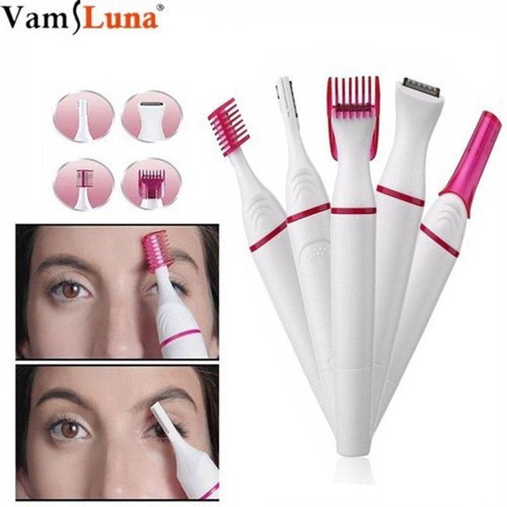 ( Tặng Pin ) Bộ Tỉa Chân Mày Lông Nách Bikini Tông Đơ Tạo Kiểu Cạo Lông Nam Nữ Tông Đơ Tỉa Lông Đa Năng Cắt Tóc Trẻ Em An Toàn Dễ Sử Dụng