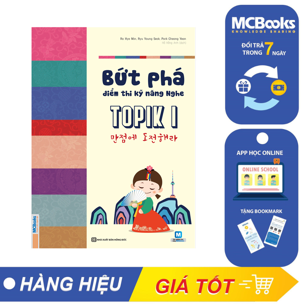 Sách - Bứt Phá Điểm Thi Kỹ Năng Nghe TOPIK 1 - McBooks