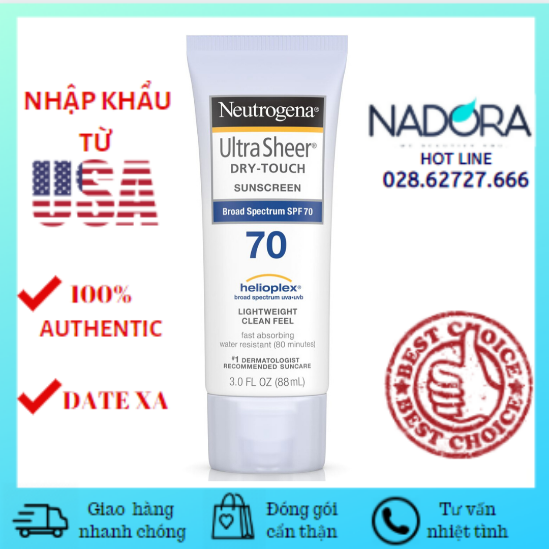 [HCM]Kem Chống Nắng Neutrogena Ultra Sheer Dry Touch SPF 70 (88ml)