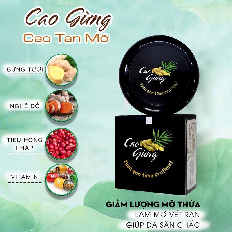 Kem Tan Mỡ Cao Gừng Hiệu Quả Chỉ Sau 3 Ngày Sử Dụng - Kem Tan Mo