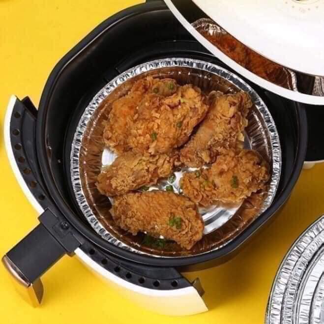 Combo dụng cụ nướng giấy bạc loại đế khay đa năng 22cm dùng để làm bánh chén giấy bạc nhà bếp nướng thịt nướng thức ăn hấp đồ ăn loại tốt nb0kss