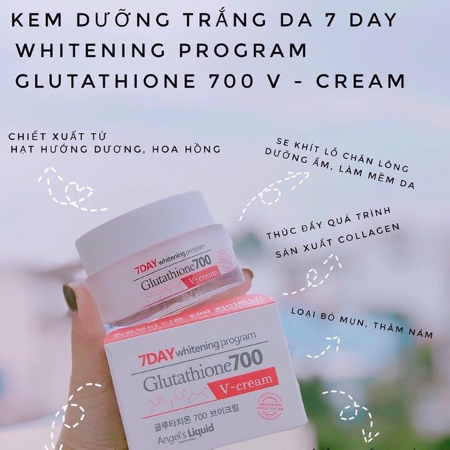 Kem 7 Day Whitening Angel Liquid 30G Hàn Quốc Trắng - Mịn Sau 7 Ngày