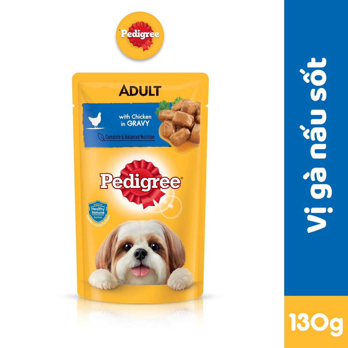 Thức Ăn Cho Chó Lớn PEDIGREE Dạng Sốt Vị Gà 130g