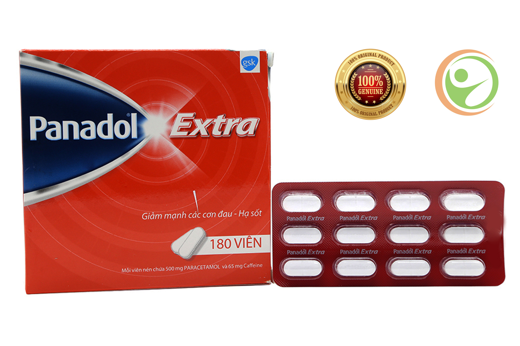 Panad0L Extra - Hộp 180 Viên.