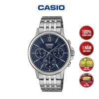 Đồng hồ Casio Timeless BMS-300D-2AVDF 40mm | Mặt xanh kính Sapphire Dây thép - Hàng Chính Hãng