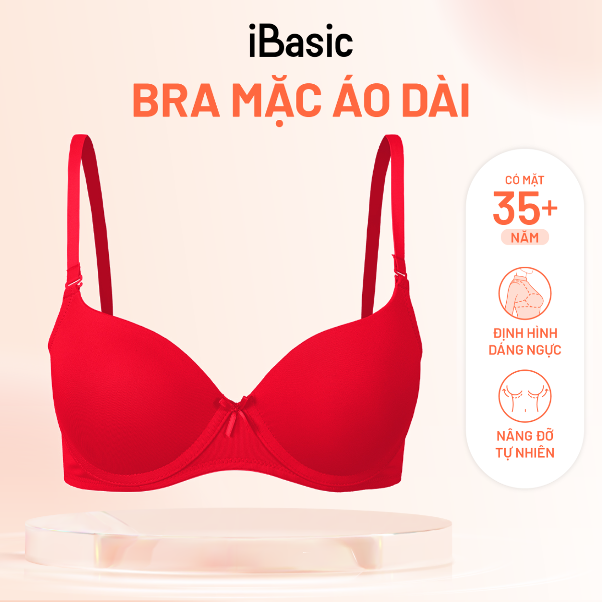 Áo ngực có gọng iBasic mút vừa T-Shirt smoothies BRAW130
