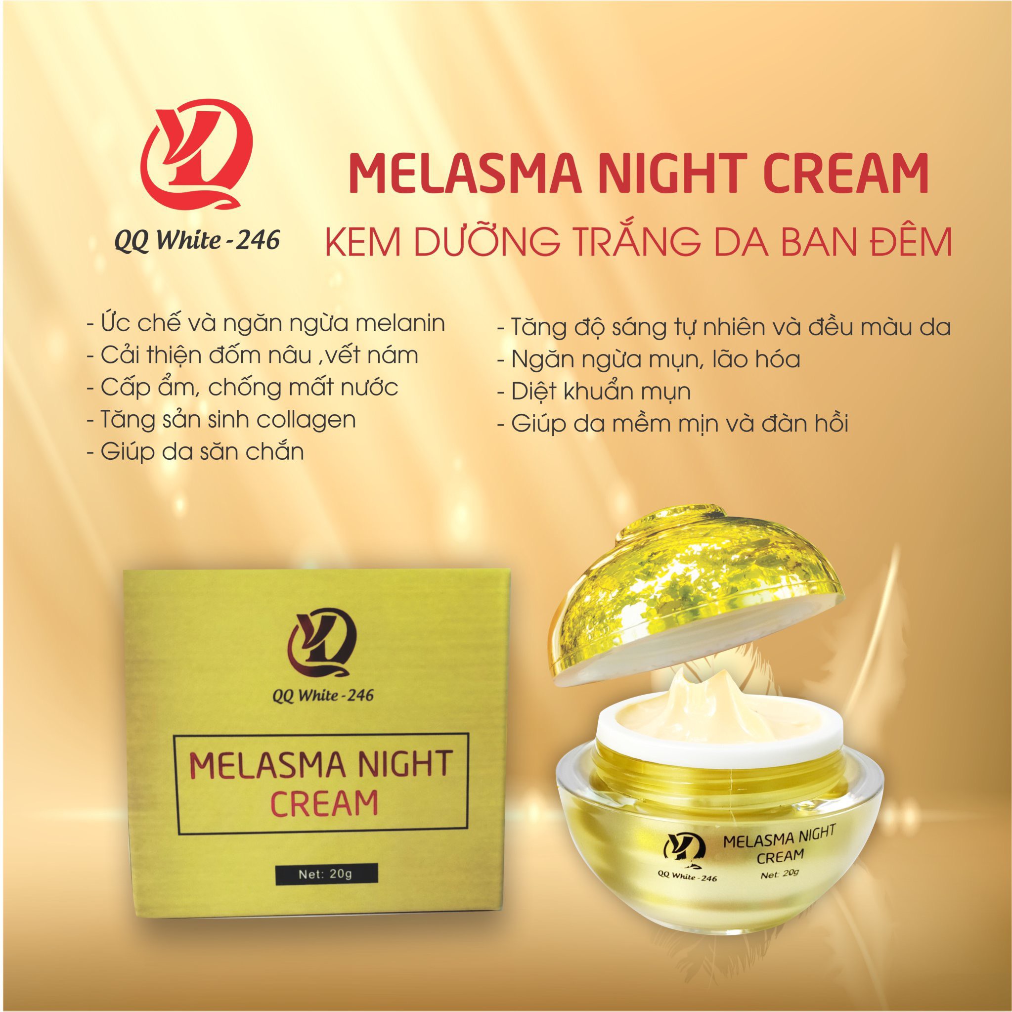 KEM DƯỠNG TRẮNG DA BAN ĐÊM 246 - MELASMA NIGHT CREAM