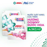 Combo 2 Nước Giặt Cửa Trên ARIEL Ngăn Lem Màu Quần Áo Siêu Thơm Hương Downy Hương Nước Hoa Túi 4.1KG