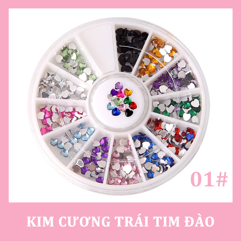 Móng tay móng tay đính kim cương đáy nhọn Symphony ngọc trai màu ngọc trai pha trộn vàng bạc phụ kiện nghệ thuật làm móng