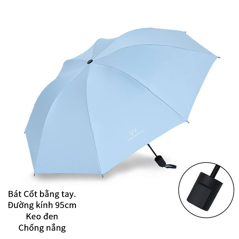 Ô Dù Che Mưa Đi Nắng Cao Cấp Gấp Gọn Chống Tia UV Chất Liệu Vải Dù Chống Nhăn Ô Dù Chống Tia UV Gấp 