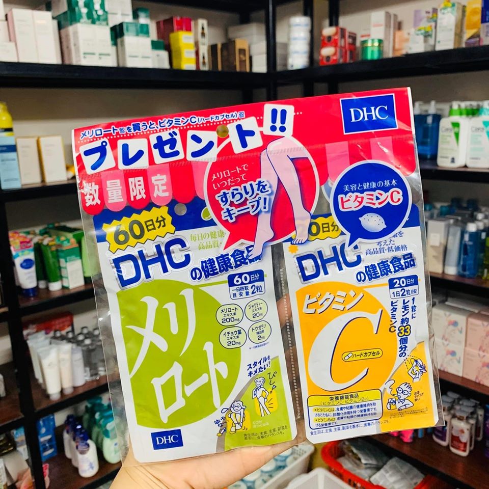 COMBO Viên Uống DHC Thon Gọn Đùi 60 Ngày DHC Vitamin C 20 Ngày